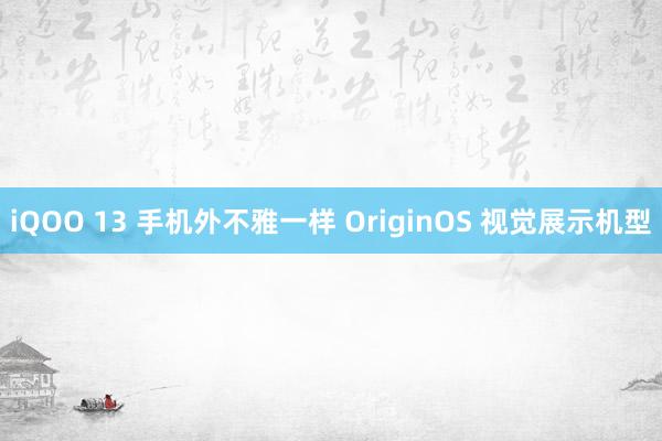 iQOO 13 手机外不雅一样 OriginOS 视觉展示机型