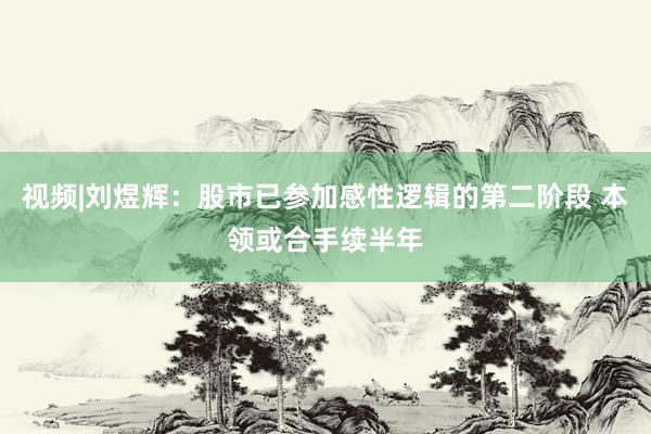 视频|刘煜辉：股市已参加感性逻辑的第二阶段 本领或合手续半年