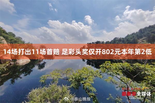 14场打出11场首赔 足彩头奖仅开802元本年第2低